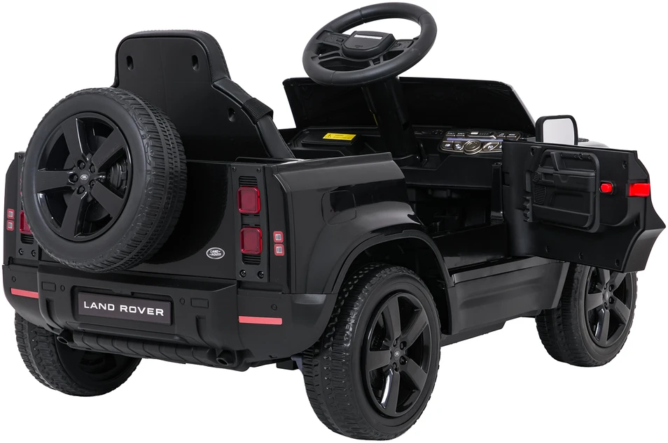 Vaikiškas elektrinis Land Rover Defender juodas