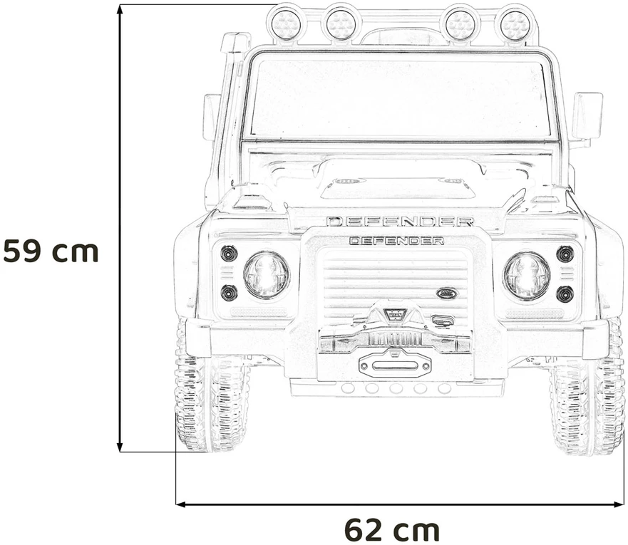 Elektromobilis Land Rover Defender 110 SVX Concept, Juodas