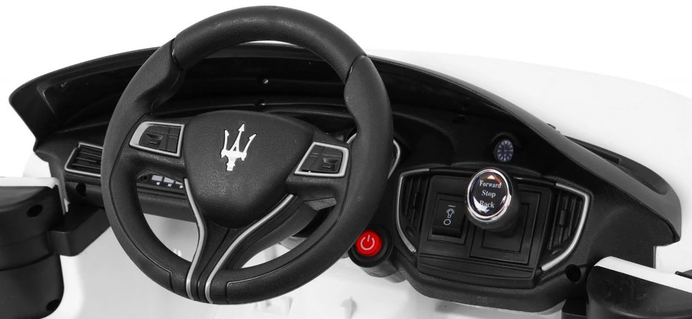 Ramiz Elektrinė mašina vaikams Maserati Ghibli Elektrinė mašina vaikams baltos spalvos