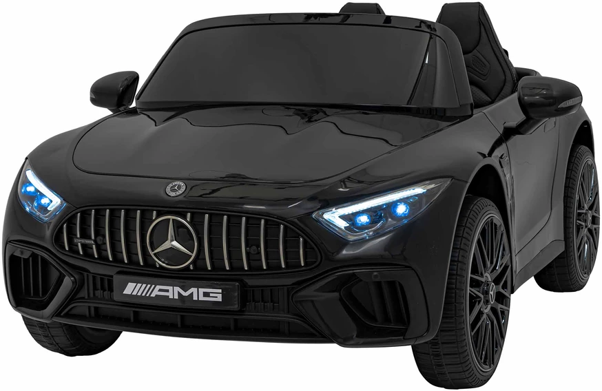 Vaikiškas elektrinis Mercedes Benz AMG SL63 su LED šviesomis ir muzikos funkcija