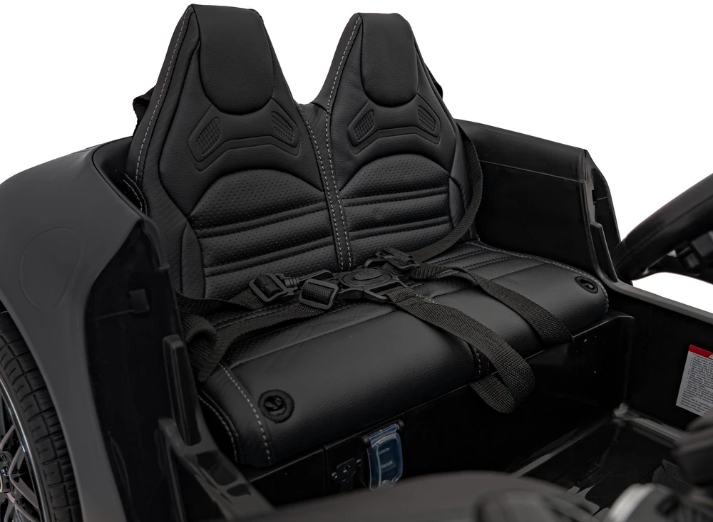 Vaikiškas elektrinis Mercedes Benz AMG SL63 su LED šviesomis ir muzikos funkcija