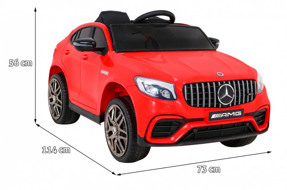 Ramiz Elektromobilis Mercedes Benz GLC63S 4x4, Raudona