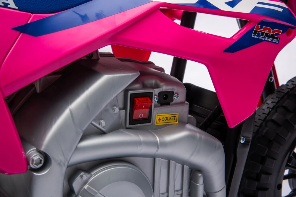 Vaikiškas elektrinis motociklas Honda CFR450R, reguliuojama greitis, nuo 3 metų, juodas