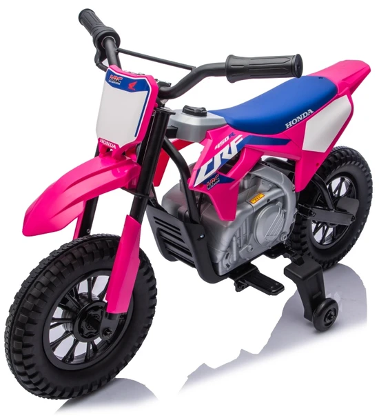 Vaikiškas elektrinis motociklas Honda CFR450R, reguliuojama greitis, nuo 3 metų, juodas