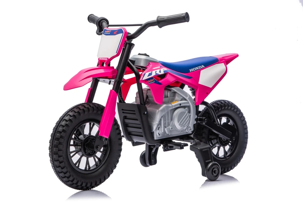 Vaikiškas elektrinis motociklas Honda CFR450R, reguliuojama greitis, nuo 3 metų, juodas