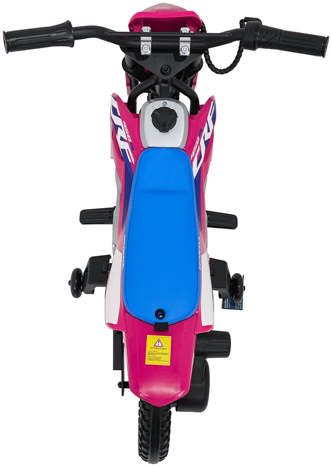 Vaikiškas elektrinis motociklas Honda CFR450R, reguliuojama greitis, nuo 3 metų, juodas