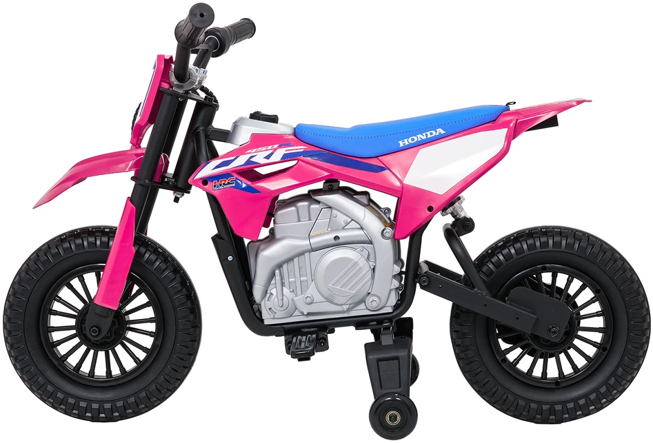Vaikiškas elektrinis motociklas Honda CFR450R, reguliuojama greitis, nuo 3 metų, juodas