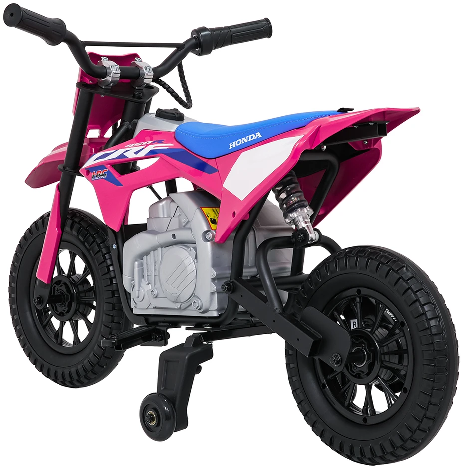 Vaikiškas elektrinis motociklas Honda CFR450R, reguliuojama greitis, nuo 3 metų, juodas
