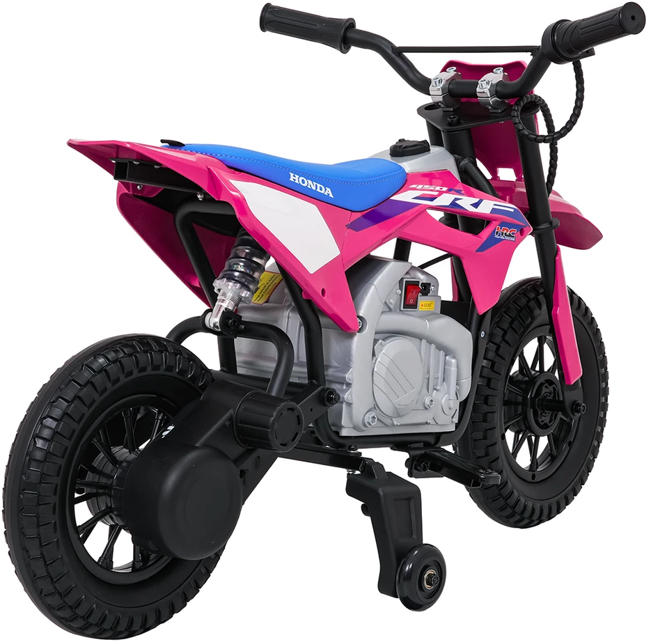 Vaikiškas elektrinis motociklas Honda CFR450R, reguliuojama greitis, nuo 3 metų, juodas