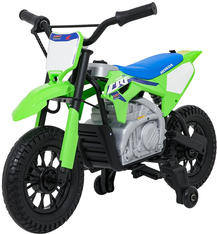 Vaikiškas elektrinis motociklas Honda CFR450R, reguliuojamas greitis, nuo 3 metų, juodas