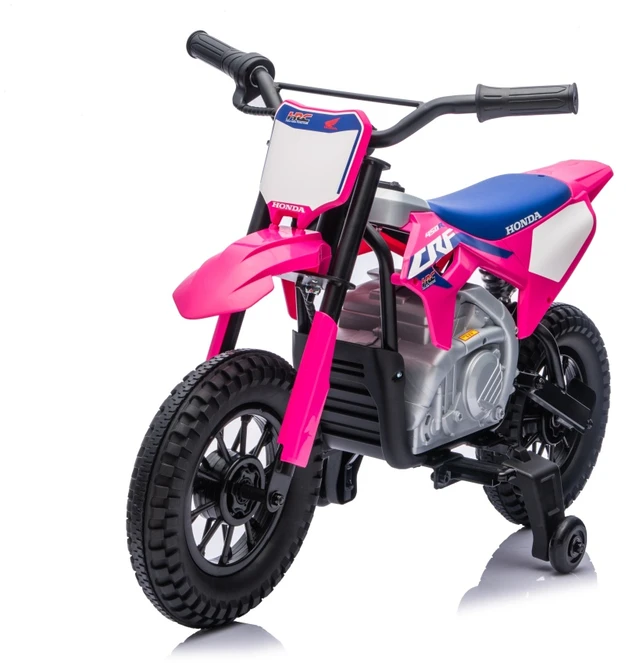Vaikiškas elektrinis motociklas Honda CFR450R, reguliuojama greitis, nuo 3 metų, juodas