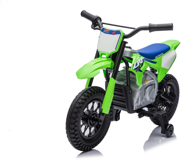 Vaikiškas elektrinis motociklas Honda CFR450R, reguliuojamas greitis, nuo 3 metų, juodas