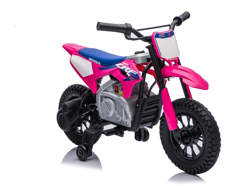 Vaikiškas elektrinis motociklas Honda CFR450R, reguliuojama greitis, nuo 3 metų, juodas