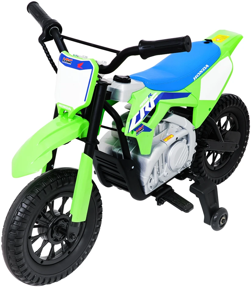 Vaikiškas elektrinis motociklas Honda CFR450R, reguliuojamas greitis, nuo 3 metų, juodas
