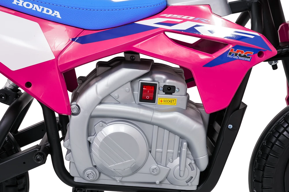 Vaikiškas elektrinis motociklas Honda CFR450R, reguliuojama greitis, nuo 3 metų, juodas