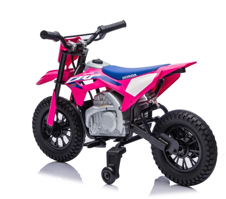 Vaikiškas elektrinis motociklas Honda CFR450R, reguliuojama greitis, nuo 3 metų, juodas