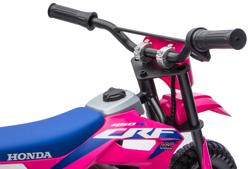 Vaikiškas elektrinis motociklas Honda CFR450R, reguliuojama greitis, nuo 3 metų, juodas