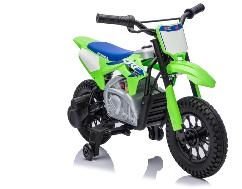 Vaikiškas elektrinis motociklas Honda CFR450R, reguliuojamas greitis, nuo 3 metų, juodas
