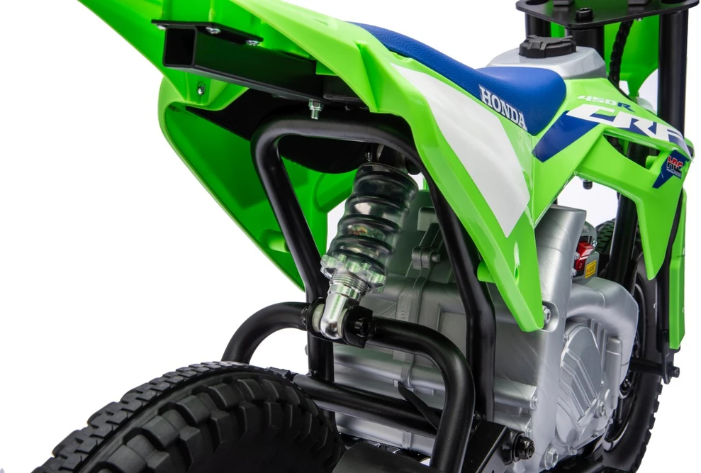 Vaikiškas elektrinis motociklas Honda CFR450R, reguliuojamas greitis, nuo 3 metų, juodas