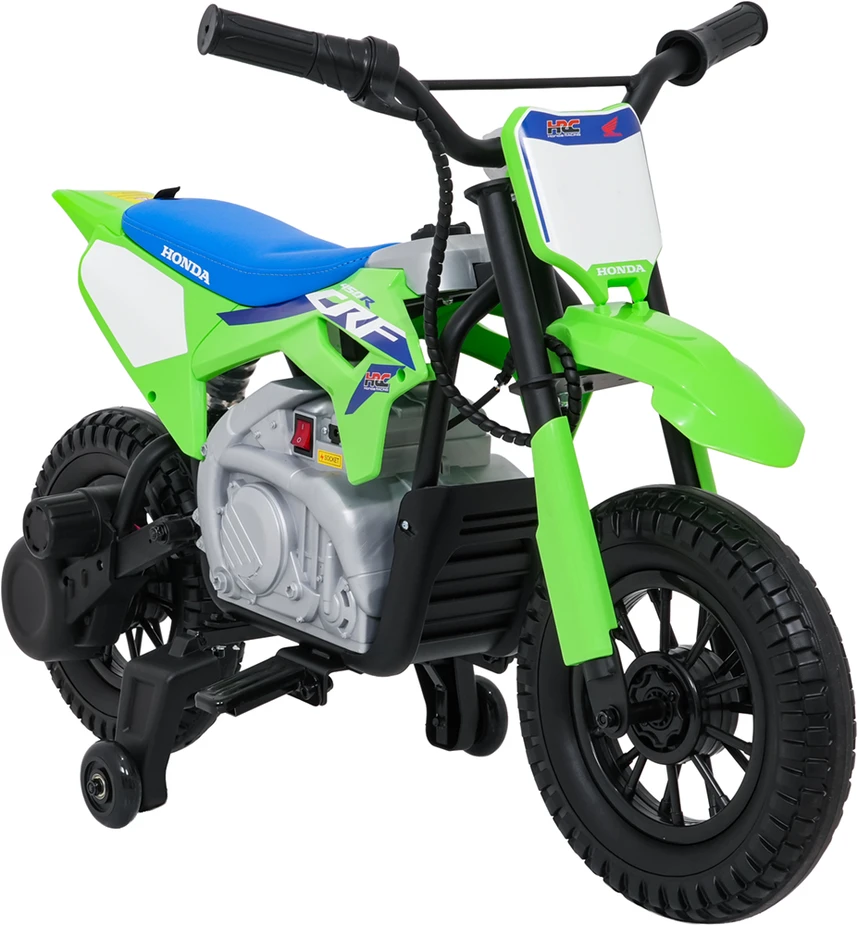Vaikiškas elektrinis motociklas Honda CFR450R, reguliuojamas greitis, nuo 3 metų, juodas