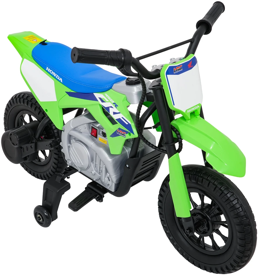 Vaikiškas elektrinis motociklas Honda CFR450R, reguliuojamas greitis, nuo 3 metų, juodas