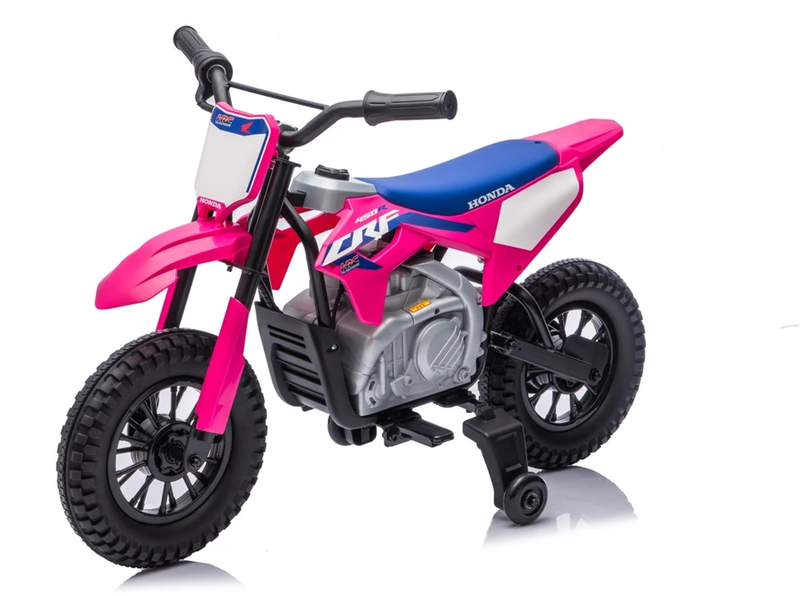 Vaikiškas elektrinis motociklas Honda CFR450R, reguliuojama greitis, nuo 3 metų, juodas