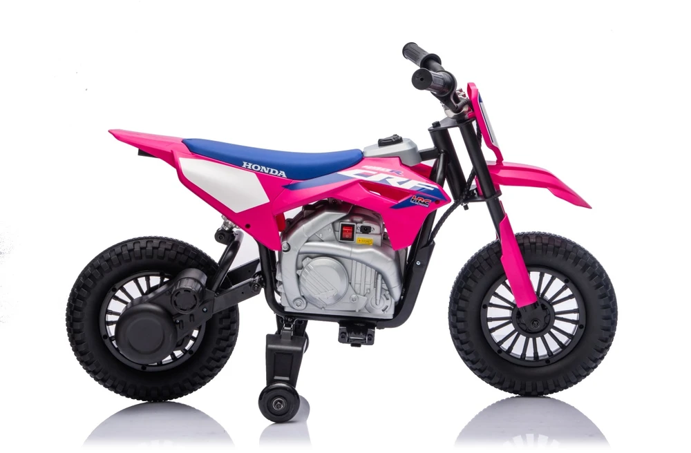 Vaikiškas elektrinis motociklas Honda CFR450R, reguliuojama greitis, nuo 3 metų, juodas