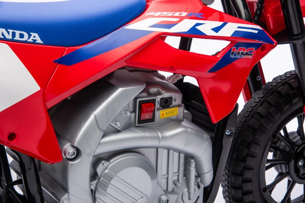 Vaikiškas elektrinis motociklas Honda CFR450R, reguliuojama greitis, 3–8 metų