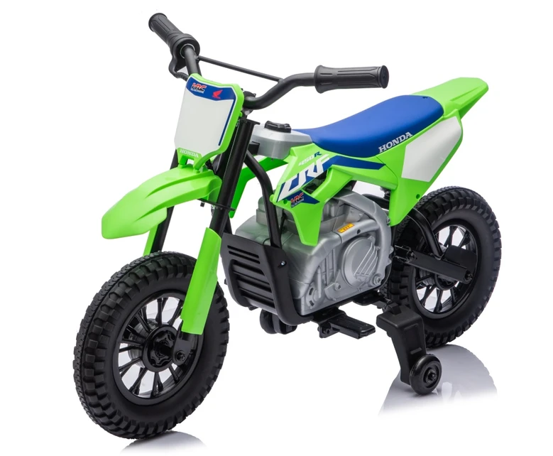 Vaikiškas elektrinis motociklas Honda CFR450R, reguliuojamas greitis, nuo 3 metų, juodas