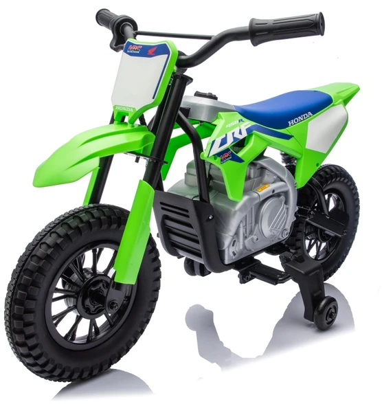 Vaikiškas elektrinis motociklas Honda CFR450R, reguliuojamas greitis, nuo 3 metų, juodas