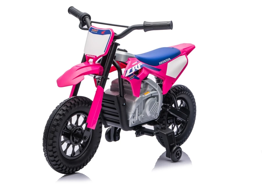 Vaikiškas elektrinis motociklas Honda CFR450R, reguliuojama greitis, nuo 3 metų, juodas
