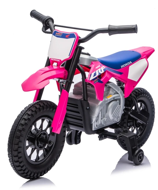 Vaikiškas elektrinis motociklas Honda CFR450R, reguliuojama greitis, nuo 3 metų, juodas