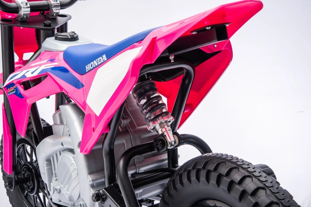 Vaikiškas elektrinis motociklas Honda CFR450R, reguliuojama greitis, nuo 3 metų, juodas