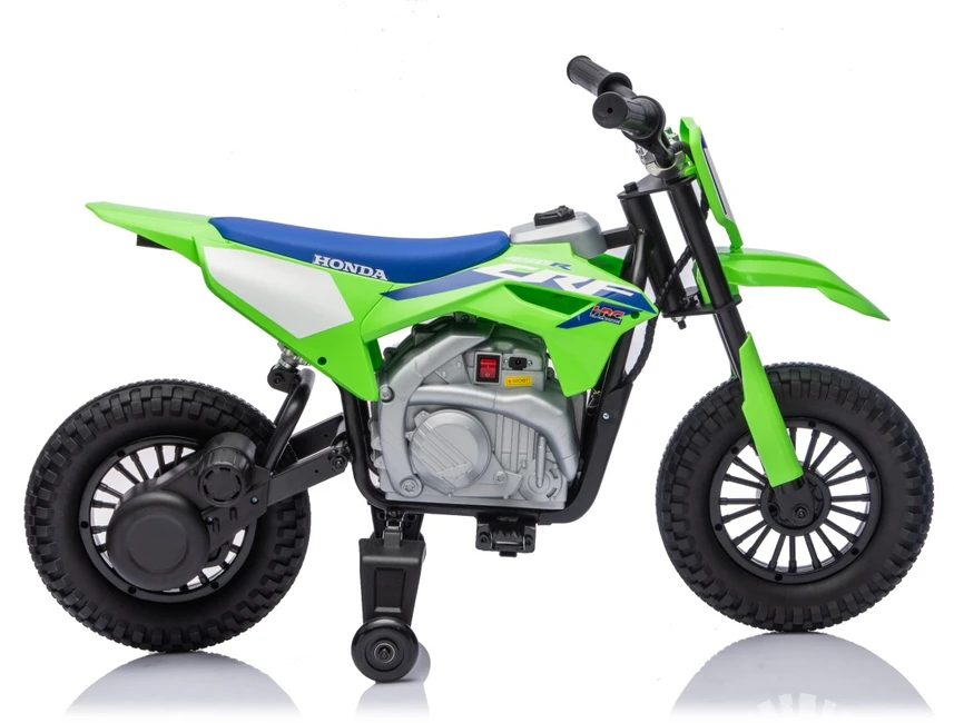 Vaikiškas elektrinis motociklas Honda CFR450R, reguliuojamas greitis, nuo 3 metų, juodas