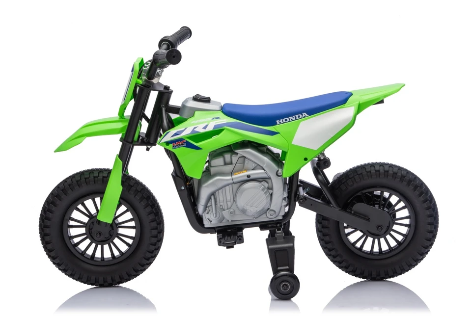 Vaikiškas elektrinis motociklas Honda CFR450R, reguliuojamas greitis, nuo 3 metų, juodas