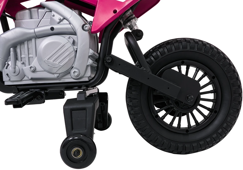 Vaikiškas elektrinis motociklas Honda CFR450R, reguliuojama greitis, nuo 3 metų, juodas