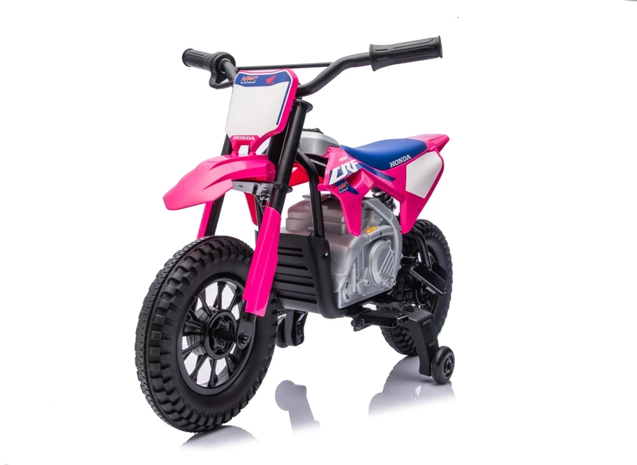 Vaikiškas elektrinis motociklas Honda CFR450R, reguliuojama greitis, nuo 3 metų, juodas