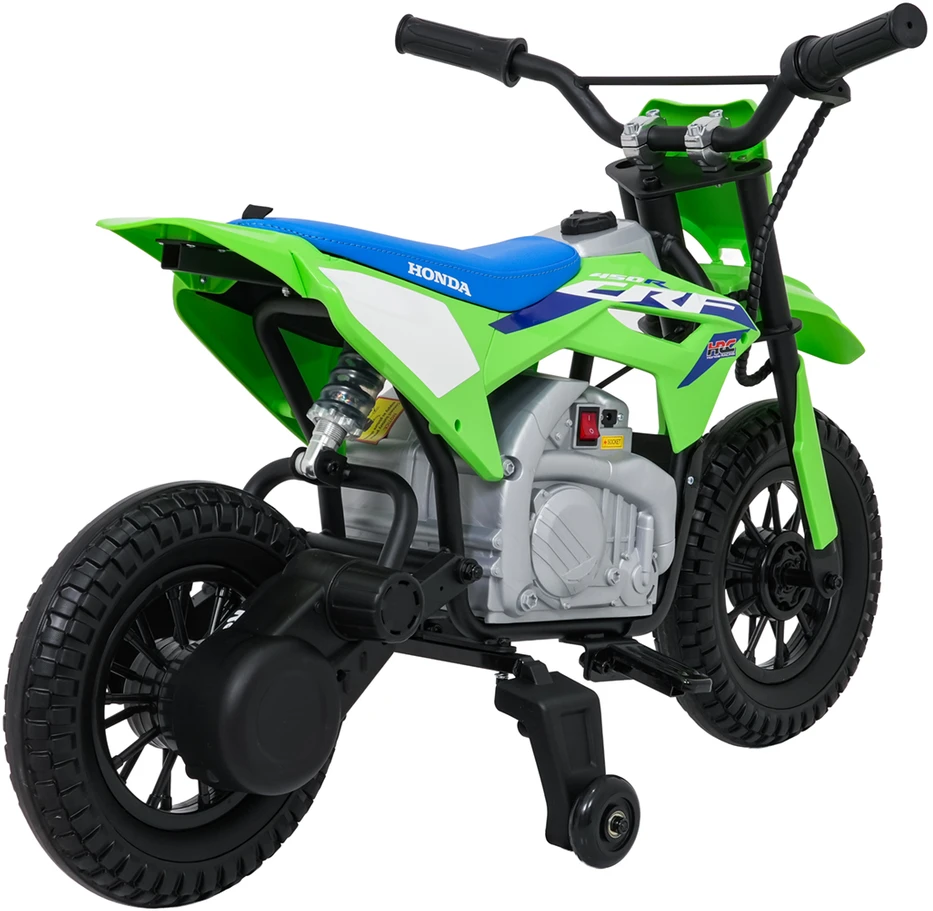 Vaikiškas elektrinis motociklas Honda CFR450R, reguliuojamas greitis, nuo 3 metų, juodas