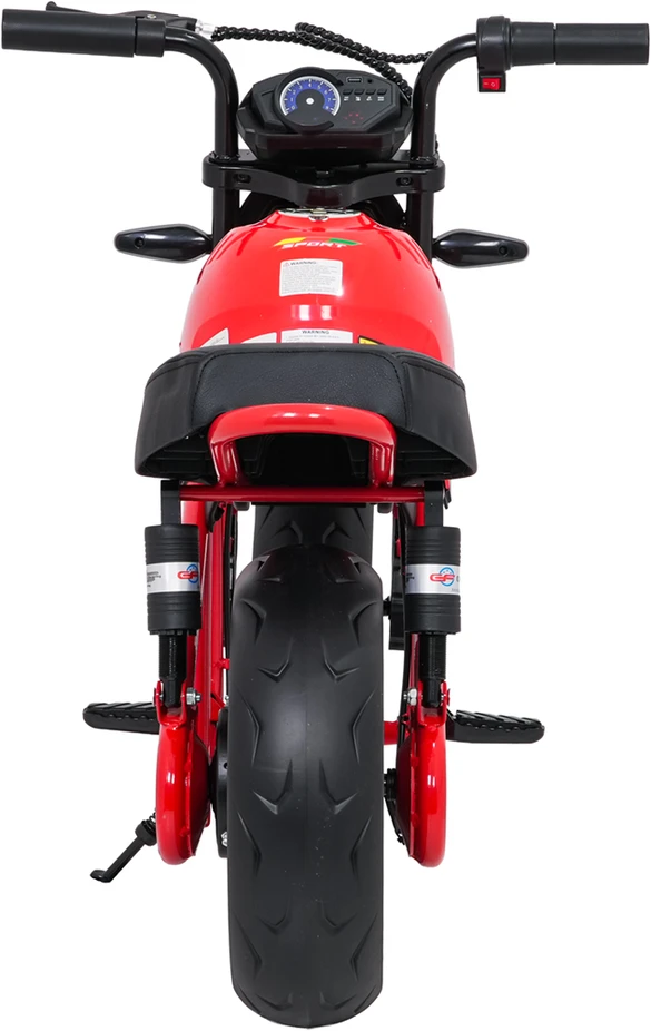 Vaikiškas elektrinis motociklas su 300W varikliu, LED žibintais, Bluetooth, nuo 3 metų, juodas