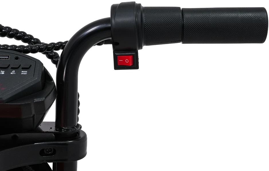 Vaikiškas elektrinis motociklas su 300W varikliu, LED žibintais, Bluetooth, nuo 3 metų, juodas