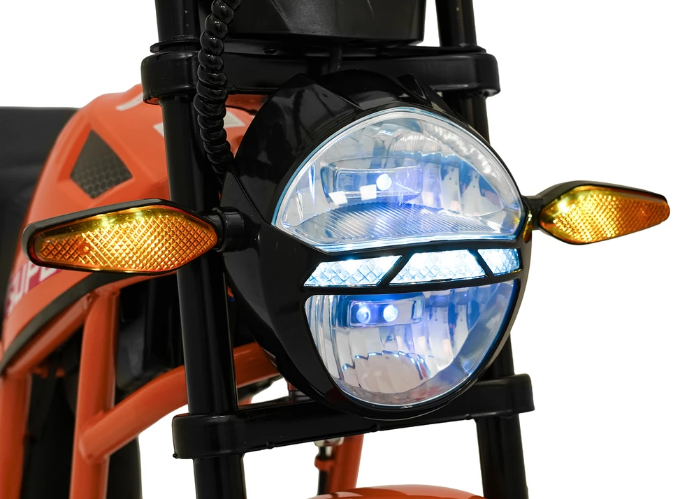 Vaikiškas elektrinis motociklas su 300W varikliu, LED žibintais, Bluetooth, nuo 3 metų, juodas