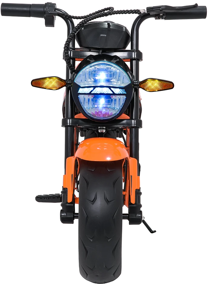 Vaikiškas elektrinis motociklas su 300W varikliu, LED žibintais, Bluetooth, nuo 3 metų, juodas