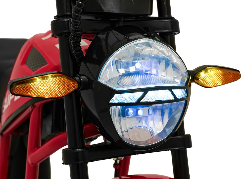 Vaikiškas elektrinis motociklas su 300W varikliu, LED žibintais, Bluetooth, nuo 3 metų, juodas