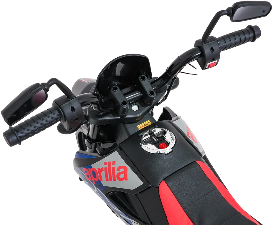 Vaikiškas elektrinis motoroleris Aprilia RX su LED žibintais ir Bluetooth, nuo 3 metų