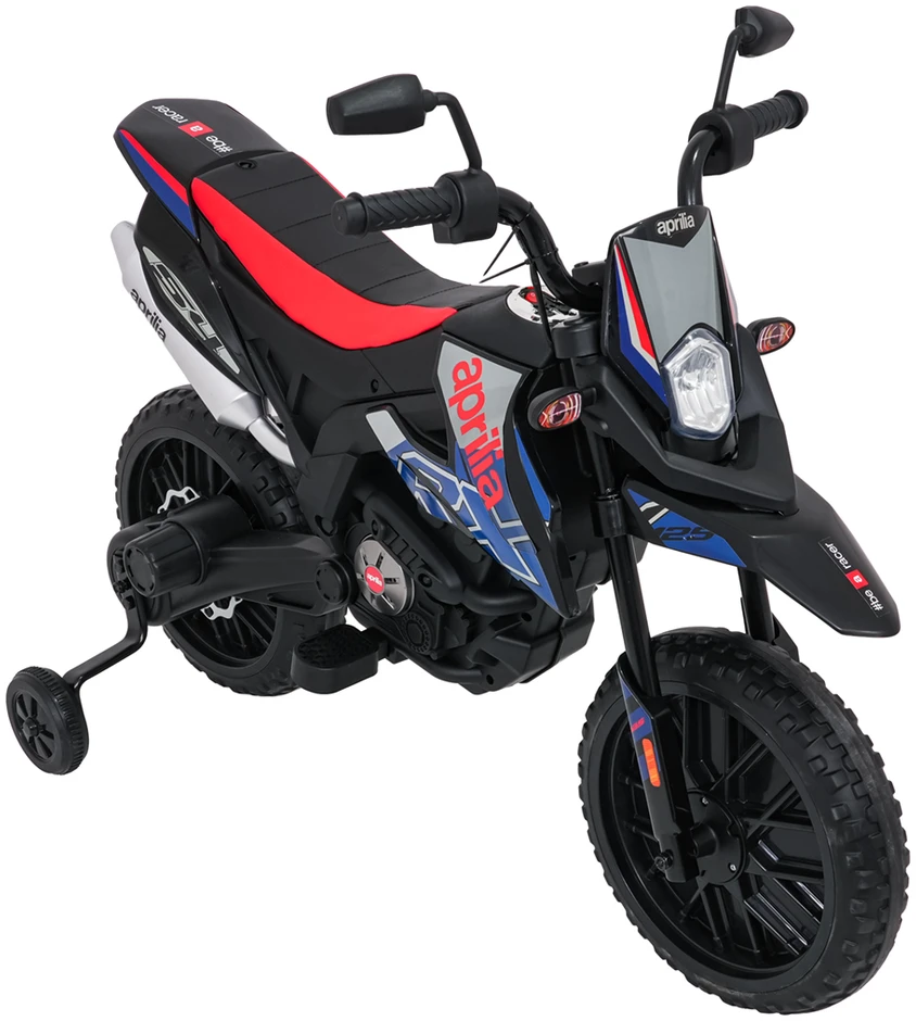Vaikiškas elektrinis motoroleris Aprilia RX su LED žibintais ir Bluetooth, nuo 3 metų