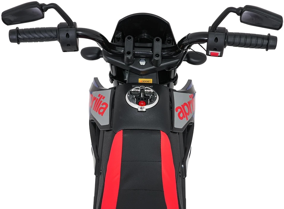 Vaikiškas elektrinis motoroleris Aprilia RX su LED žibintais ir Bluetooth, nuo 3 metų