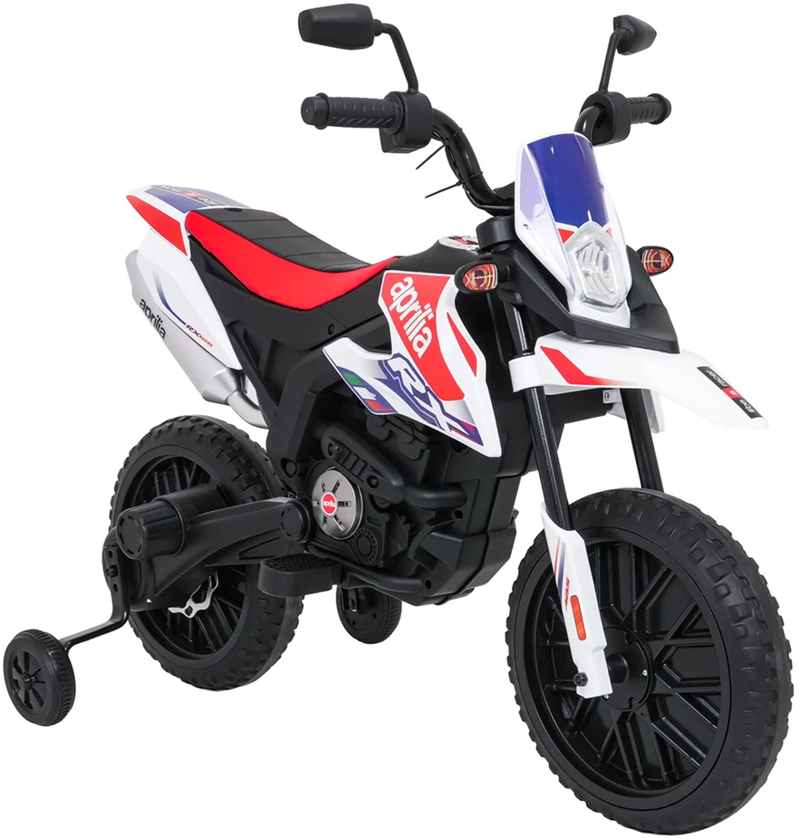 Vaikiškas elektrinis motoroleris Aprilia RX su LED žibintais ir Bluetooth, nuo 3 metų