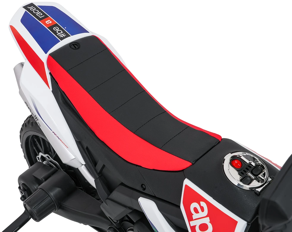 Vaikiškas elektrinis motoroleris Aprilia RX su LED žibintais ir Bluetooth, nuo 3 metų