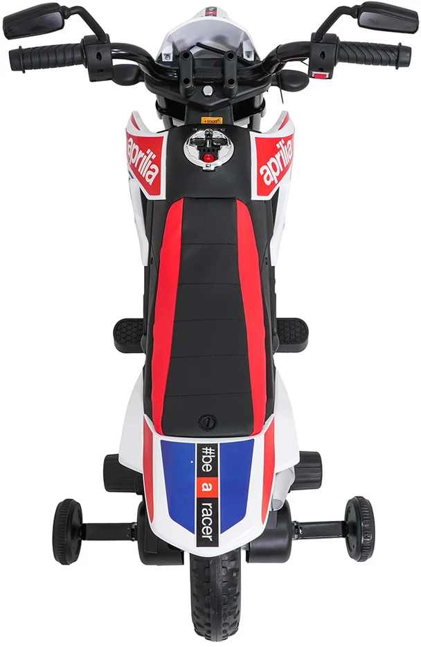 Vaikiškas elektrinis motoroleris Aprilia RX su LED žibintais ir Bluetooth, nuo 3 metų