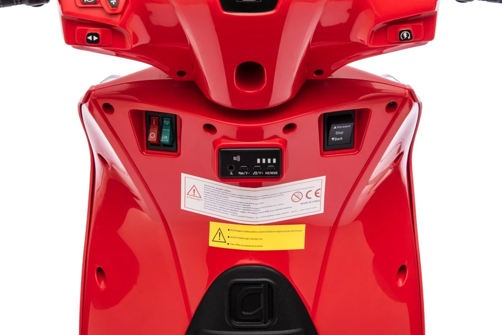 Vaikiškas elektrinis motoroleris Honda SH125i su LED šviesomis ir Bluetooth, nuo 3 metų, juodas